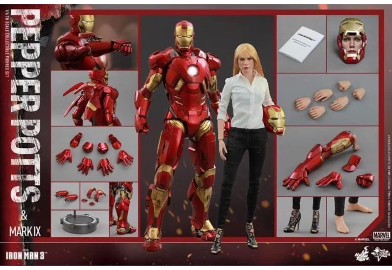 Hot Toys MMS311 Pepper Potts & Iron Man Mark IX — Two-Figure Set