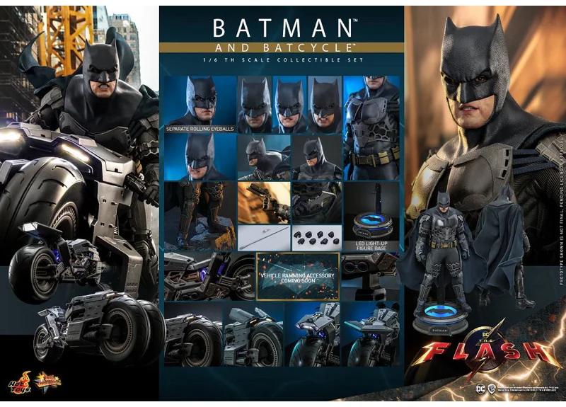 Hot Toys MMS705 Batman & Batcycle Set — The Flash