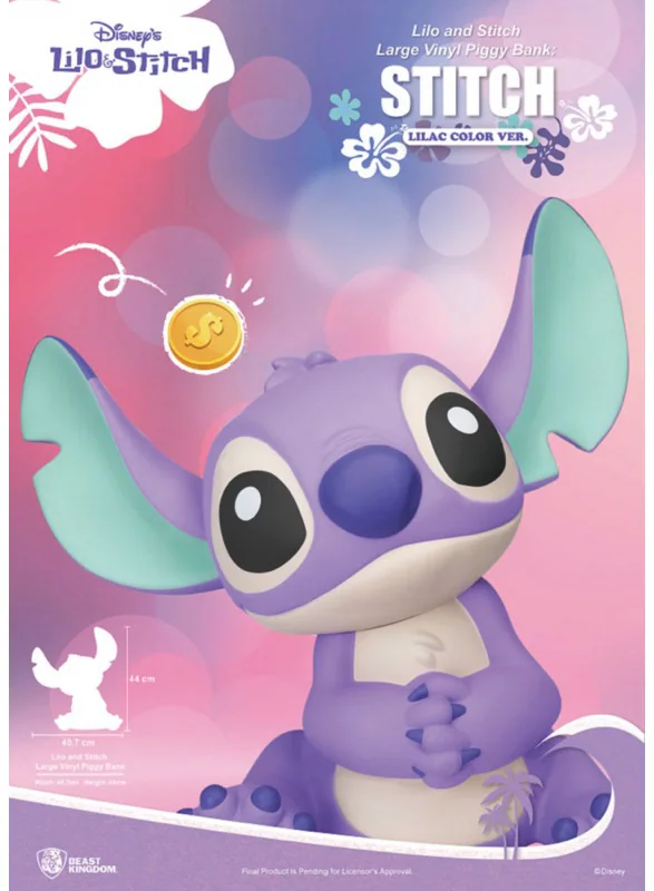 Beast Kingdom VPB-005SP Stitch Coin Bank — Lilac, 44 cm