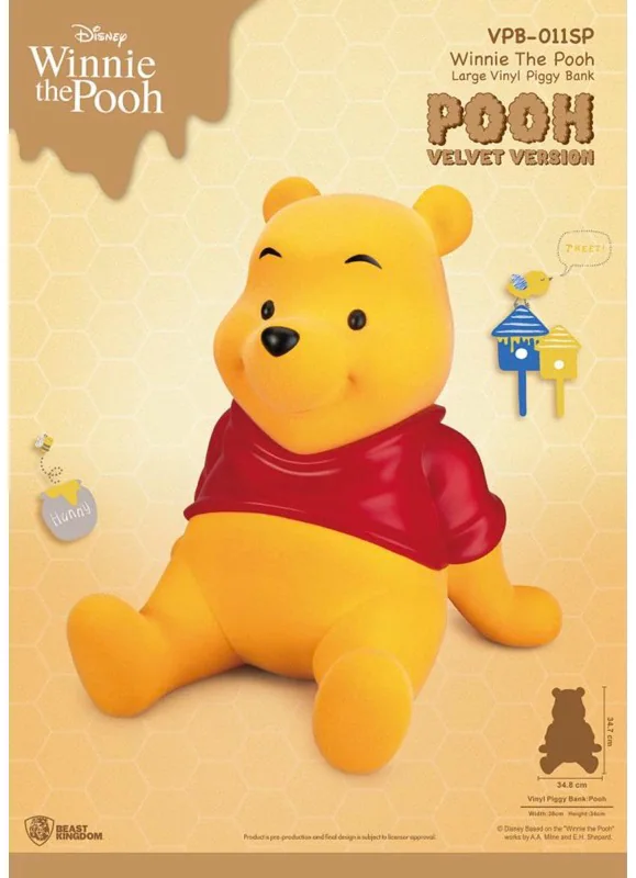 Beast Kingdom VPB-011SP Winnie the Pooh Coin Bank — Flocked, 35 cm