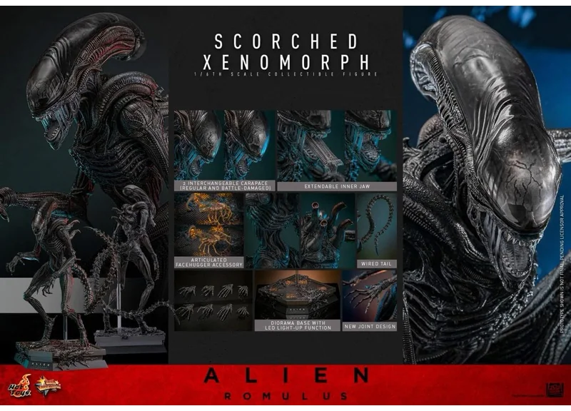 Hot Toys MMS784 Scorched Xenomorph — Alien: Romulus