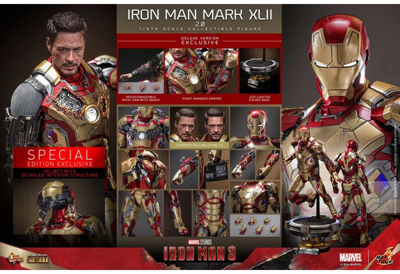 Hot Toys MMS759D66B Iron Man Mark XLII 2.0 — Deluxe, Special Edition