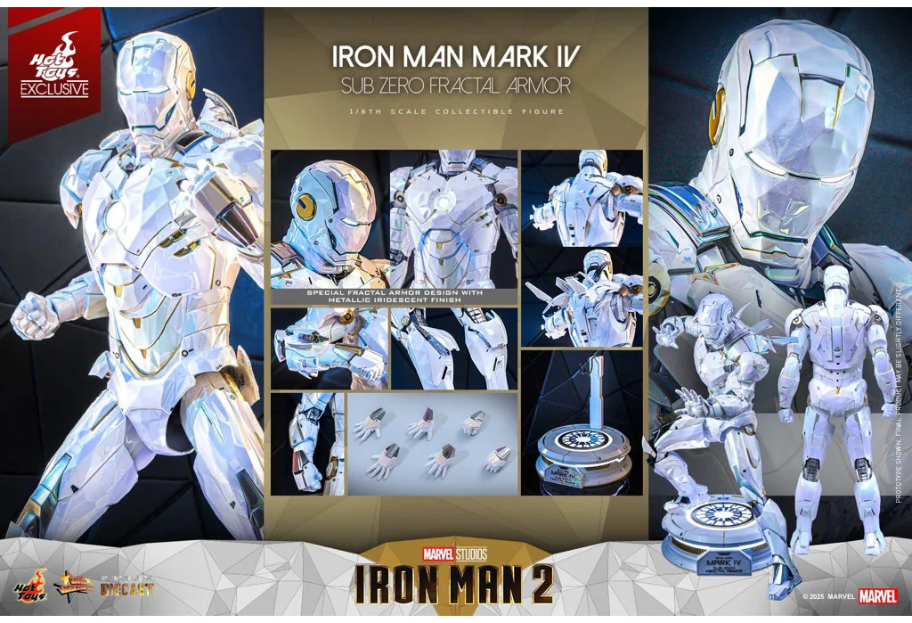 Hot Toys MMS830D76 Iron Man Mark IV — White Iridescent Limited Edition