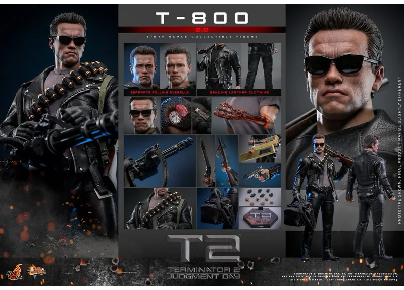 Hot Toys MMS795 T-800 — Terminator 2, Standard Edition