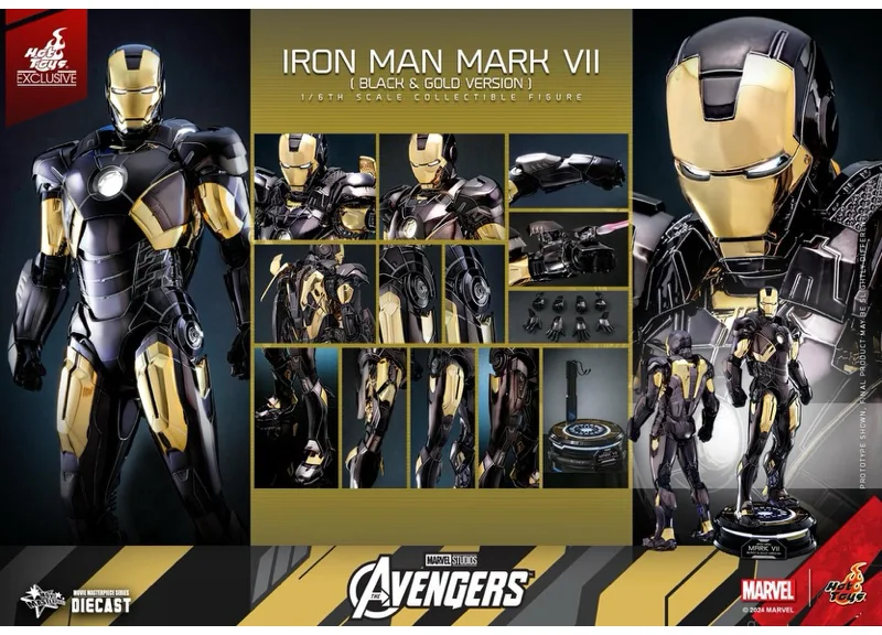 Hot Toys MMS741D61 Iron Man Mark VII — Black & Gold Limited Edition
