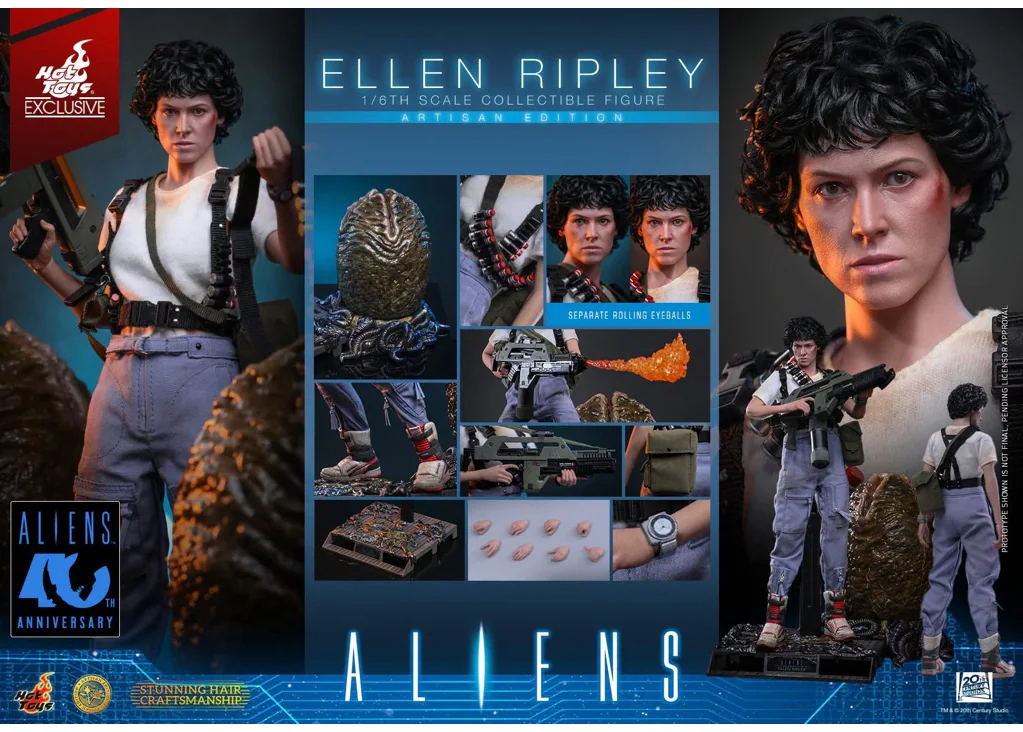Hot Toys MMS896AE Ellen Ripley — Aliens, Rooted-Hair Limited Edition