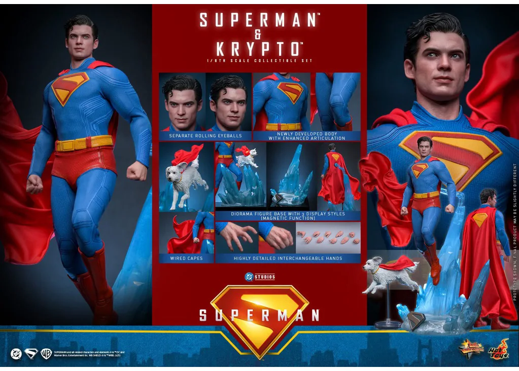 Hot Toys MMS812 Superman & Krypto — Two-Figure Set