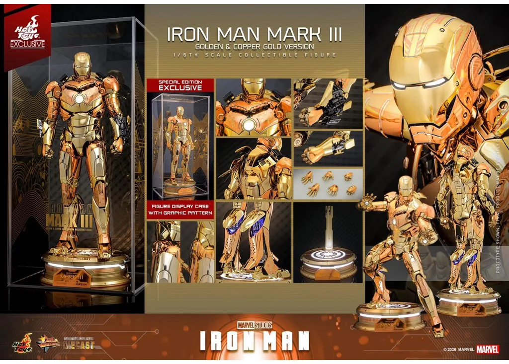Hot Toys MMS848D78B Iron Man Mark III — Gold Bronze, Hong Kong