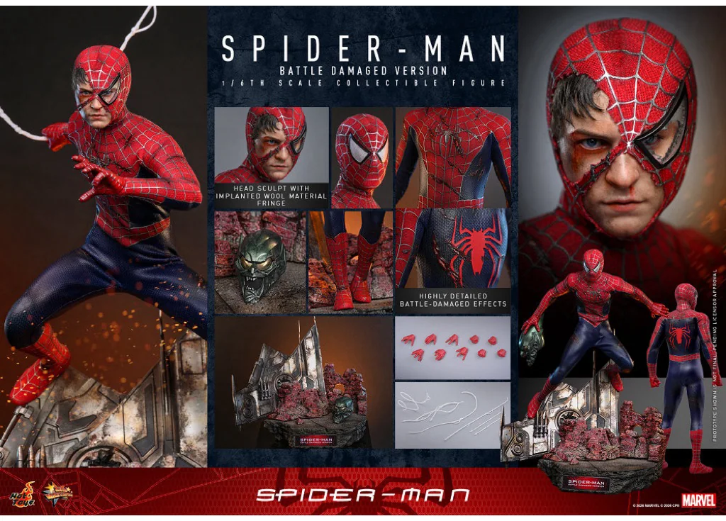 Hot Toys MMS859 Spider-Man — Tobey Maguire, Battle Damaged