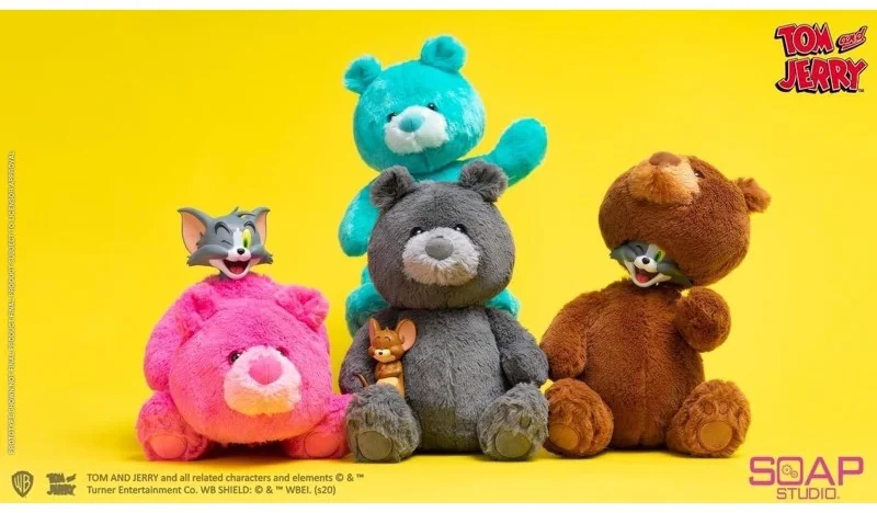 Soap Studio Tom and Jerry Teddy Bear — Grey Blind-Box Figure